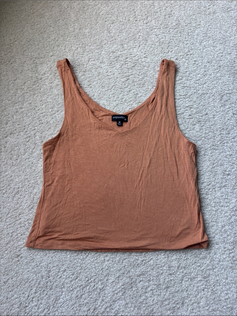 Originality Plus Rust Scoop Neck Tank Top - Women's